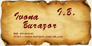 Ivona Burazor vizit kartica